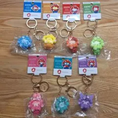 サンリオxミャクミャク なりきりキーホルダー クリア&パステル4種 8点