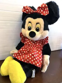 ヴィンテージ　ミニーちゃん ぬいぐるみ 全長48ｃｍ位　ディズニー　レトロ