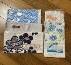 手拭い 4枚、ガーゼ手拭い１枚、ガーゼハンカチ１枚