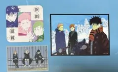 虎杖悠仁　伏黒恵　釘崎野薔薇　コースター　メモリアルコレクション　ポストカード