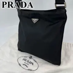 PRADA ショルダーバッグ サコッシュ 三角ロゴ テスートナイロン ブラック
