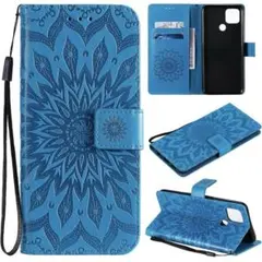 スマホケース 手帳型 財布型 マグネット式 全面保護 青色 落下防止 お洒落