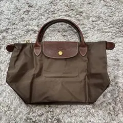 美品 LONGCHAMP ハンドバッグ ロンシャン プリアージュ カーキー S
