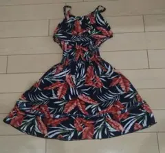 ノースリーブ花柄ワンピース 　140cm