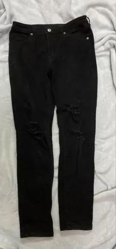 ダメージ　スキニーデニム　L