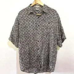 モンタージュ 総柄半袖シャツ レギュラーカラー L グレー　ストリートのサムネイル