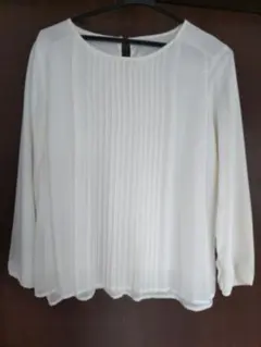 Vis シフォン プリーツシャツ　Mサイズ