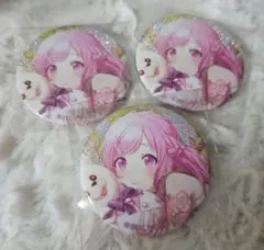 プロセカ　鳳えむ　グリッター缶バッジ　30c 3個セット