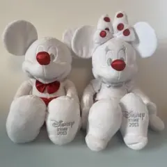 【廃盤／限定品】ディズニーストア 2013 Xmas ミッキー&ミニーぬいぐるみ