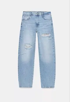 ZARA TRF ダメージ加工バギーミッドライズデニムパンツ みりにゃ着用