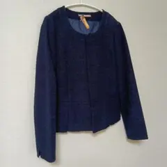 ツイードセットアップ　ネイビー