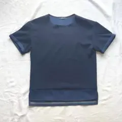 5351プールオム　現行タグ　切替　ドッキング　Tシャツ　ネイビー　46 極美品のサムネイル
