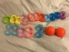 カラフル カプセル トイパーツ 空ケース 19個セット