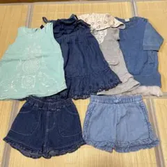 女の子　夏服　ワンピース　ショートパンツ　まとめ売り　90cm 6点