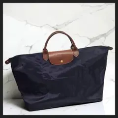 Longchamp Le Pliage トートバッグ M ブラック 黒 馬刺繍 - メルカリ