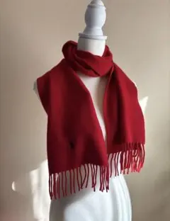 ポロラルフローレンワンポイント刺繍カシミヤ入マフラー