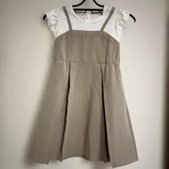 BeBe ベージュ 半袖 ワンピース 130