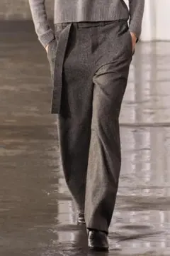 【着用1回】ZARA ZW COLLECTIONワイドレッグウールブレンドパンツ