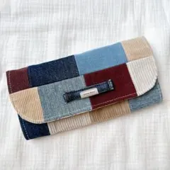 ハンドメイド　デニムリメイク長財布