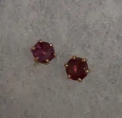 み*び様 K18 ガーネットピアス
