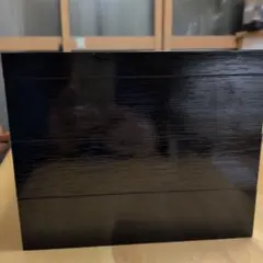 紙製3段重箱 黒色 赤内装