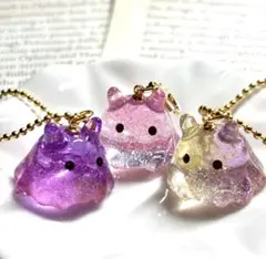 レジンキーホルダー　めんだこ　3点セット　25