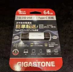 GIGASTONE USBメモリ 64GB USB-A Type-C