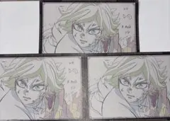 鬼滅の刃　ダイニング 原画ポストカード ポスカ 無限城編 冨岡義勇 3枚　⑦