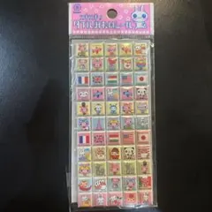 【新品】スキスキ！タイルみたいシール平成レトロ 海外旅行 うさぎ平成レトロシール