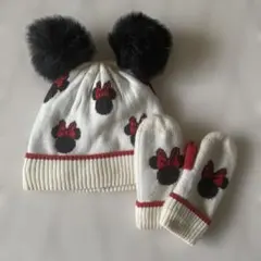 babyGAP☆48~50cm☆2~3歳☆Disneyミニーニット帽手袋セット
