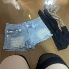 デニムショートパンツ　used レディース