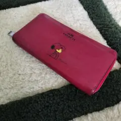 COACH スヌーピー 赤 長財布