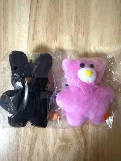 mojojojo マスコットぬいぐるみ3・黒うさぎ＆ピンクくま