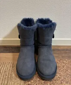 極美　UGG アグ　2wayムートンブーツ　ショートブーツ　ネイビー　24㎝