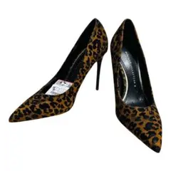ZARA ザラ レオパード柄 ヒョウ柄 ポインテッド パンプス ハイヒール 35
