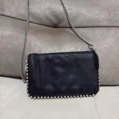 ZARA スタッズ付き チェーン ショルダーバッグ