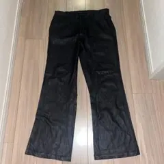 レザーフレアパンツ
