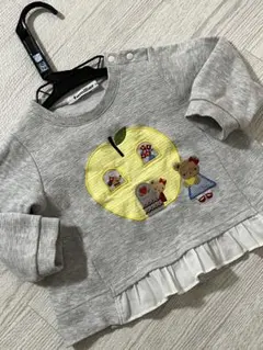 familiar リンゴ刺繍 トレーナー 80cm