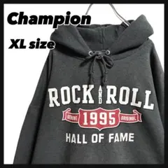 【人気】チャンピオン パーカー◆ビッグプリント プルオーバー ワンポイント XL