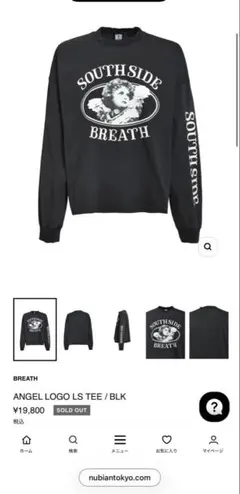 BREATH ANGEL LOGO LS TEE / BLK ロンTのサムネイル