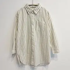 ハニーズ COLZA ゆったりストライプシャツ M オーバーサイズ