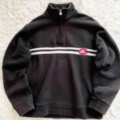 希少 00s ヴィンテージ NIKE ハーフジップスウェット フェードブラック