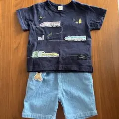 petitmain プティマイン　新幹線Tシャツ　短パン　90cm セット売り