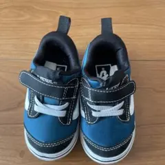 VANS ベビーシューズ スリッポン 青/黒/白 12.5cm