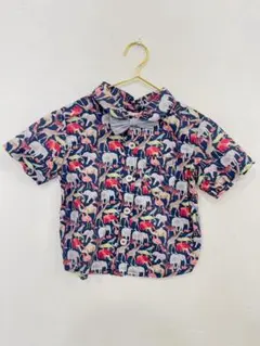 動物柄シャツ　80cm