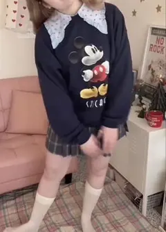 ミッキー 裏起毛