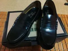 HARUTA ブラック ローファー