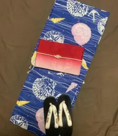 ◆大人ゆかた◆マリンシェルのモダン貝殻柄浴衣◆どなたでもお似合いになるシンプル