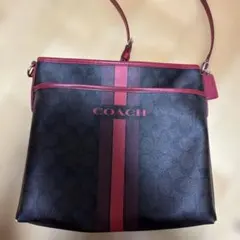 パ*ル様 ​【極美品】コーチ トートバッグ 赤 チェックシグネチャー