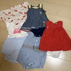 ロンパース セット かわいい 女の子 70 5着 甚平 金魚 ワンピース